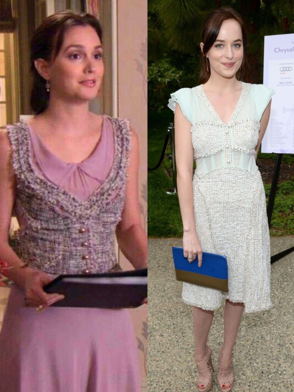 RARE Zac Posen Tweed Dress ASO Blair Waldorf Gossip Girl Actress Dakota Johnson